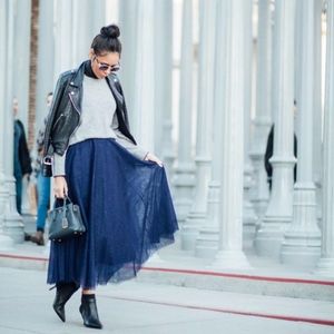 Ted Baker Navy Blue Tulle Skirt